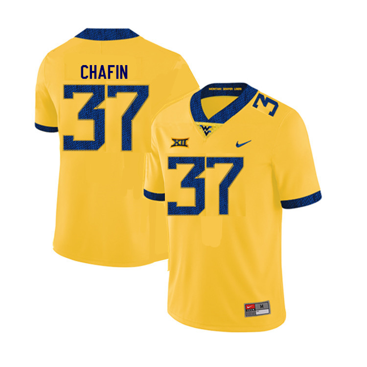 NCAA Men's Owen Chafin West Virginia Mountaineers Yellow #37 Nike Stitched Football College Authentic Jersey WZ23X03MV